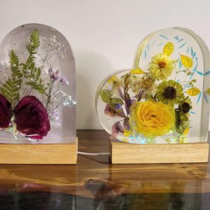 Heart Sharp Resin Lamp. 22cm x 17cm