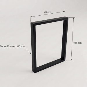 Commercial Metal Black Bar Leaner Legs (70cm x 105cm)
