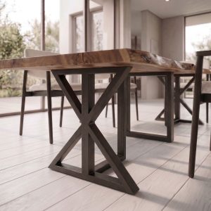 Commercial Metal Black Leg Combo for Extra-Long Tables (2m+)